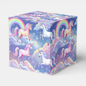 Sparkly rainbow and unicorns on clouds フェイバーボックス (裏面サイド)