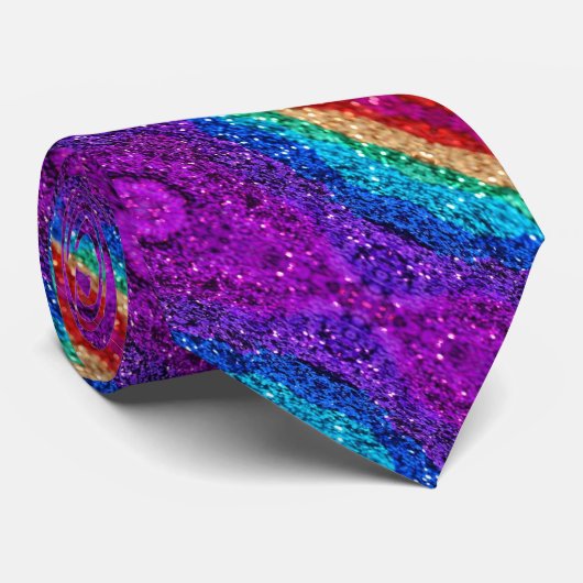 Sparkly Rainbow Tie ネクタイ (ロール)