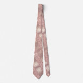 Sparkly Rose Gold Blush Glitter Neck Tie ネクタイ (正面)