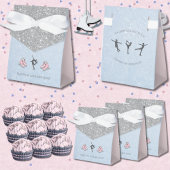 Sparkly Silver Glitter Figure Skater Birthday フェイバーボックス