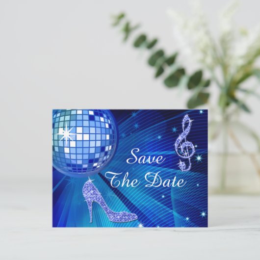 Sparkly Stilletto Heel 80誕生日日付を保存 案内ポストカード (スタンド正面)