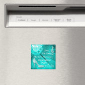 Sparkly Stilletto Heel Quinceanera日付を保存 マグネット (インサイチュ (食洗機))