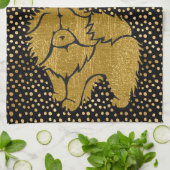 SPARKLY THANGチャウメタリックフェイクキッチンタオル キッチンタオル (折り畳み)