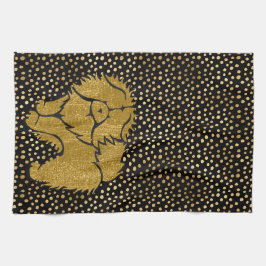 SPARKLY THANGチャウメタリックフェイクキッチンタオル キッチンタオル