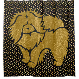 SPARKLY THANGチャウメタリックフェイクシャワーカーテン シャワーカーテン