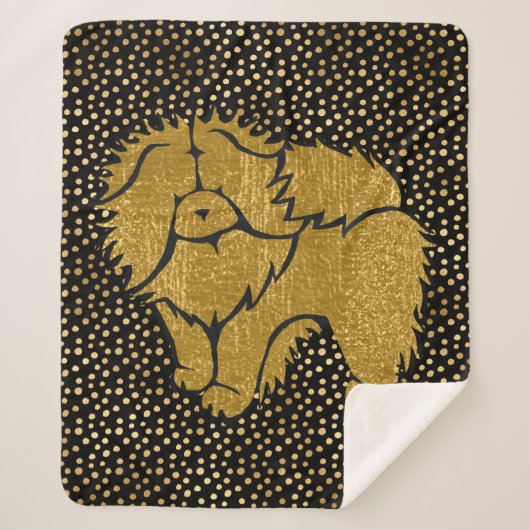 SPARKLY THANGチャウメタリックフェイクシャーパブランケット シェルパブランケット (正面)