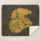 SPARKLY THANGチャウメタリックフェイクシャーパブランケット シェルパブランケット (正面(横))