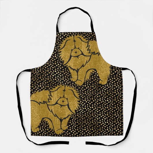 SPARKLY THANG CHOWメタリックフェイクエプロン エプロン (正面)