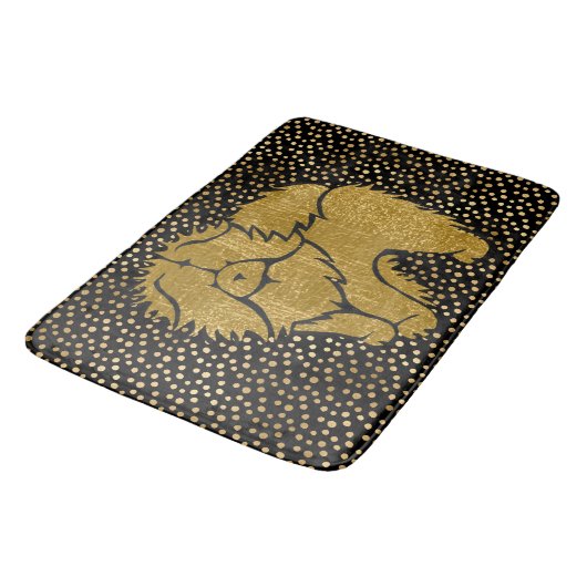 SPARKLY THANG Chow faux metallic crate/bath mat  バスマット (アングル)