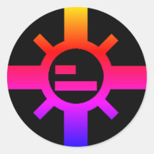 Sparkoたそがれの日曜日の円形のステッカー