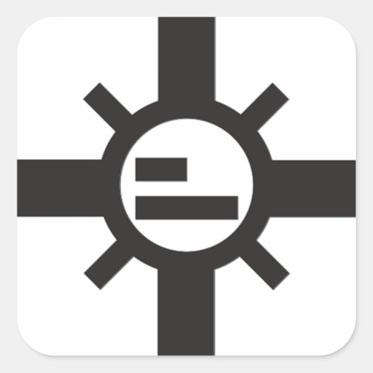 Sparko日曜日のステッカー スクエアシール (正面)