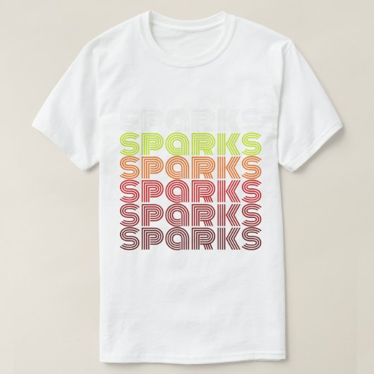 Sparksバンドヴィンテージ Tシャツ (デザイン正面)