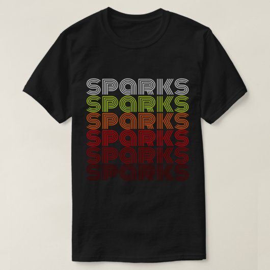 Sparksバンドヴィンテージ Tシャツ (デザイン正面)
