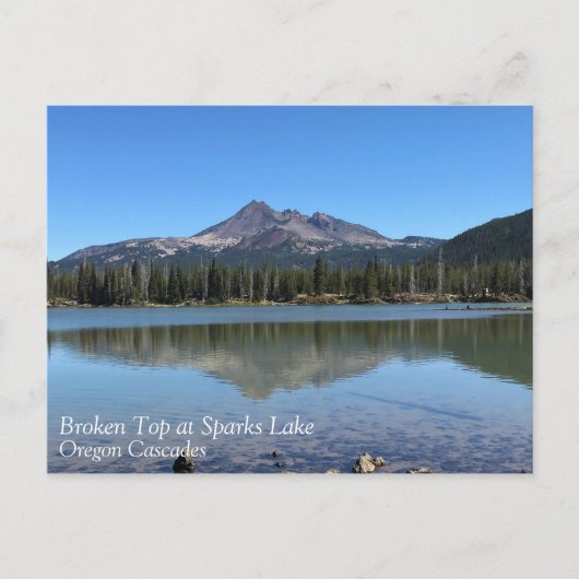 Sparks LakeでBroken Top、または ポストカード (正面)