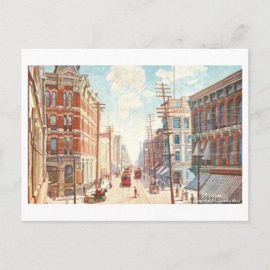 Sparks Street in Ottawa Vintage Postcard ポストカード (正面)