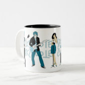 Sparkshooterのコーヒー・マグ-バンド ツートーンマグカップ (正面左)