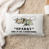 Sparky the Cartoon P-38稲妻 ランバークッション (ブランケット)