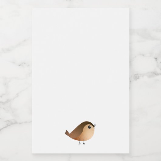 Sparrow Bird Cartoon フードラベル (シングルラベル)