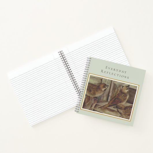 Sparrow Bird Notebook – Nature-Inspired Writing ノートブック (内部)