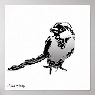 Sparrow Canvas Print ポスター