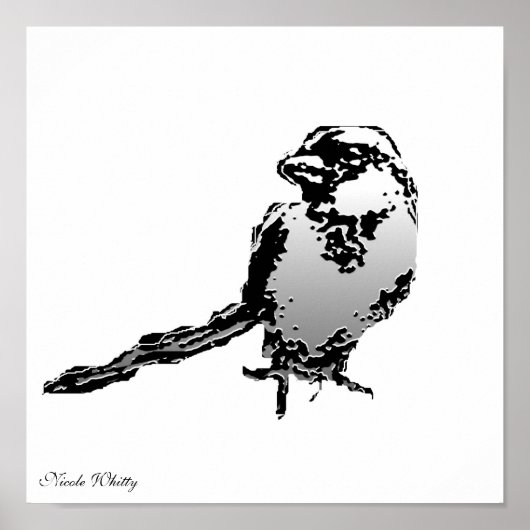 Sparrow Canvas Print ポスター (正面)