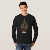 Sparrow Christmas Tree Lights Sparrow Bird Xmas Tシャツ (正面フル)