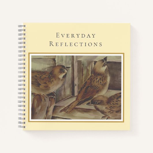 Sparrow Notebook | Nature Writing Journal ノートブック (正面)