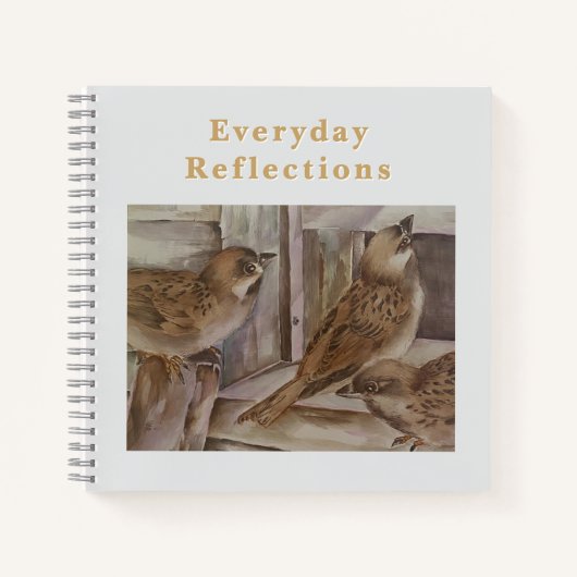 Sparrow Notebook | Nature Writing Journal ノートブック (正面)