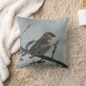 Sparrow on Branch クッション (ブランケット)