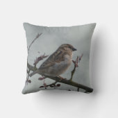Sparrow on Branch クッション (裏面)