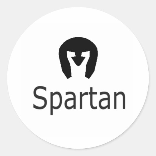 Spartanノートパソコンステッカー ラウンドシール (正面)