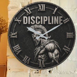 Spartan Discipline Stoic Warrior Ancient Greek ラージ壁時計