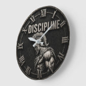 Spartan Discipline Stoic Warrior Ancient Greek ラージ壁時計 (傾斜)