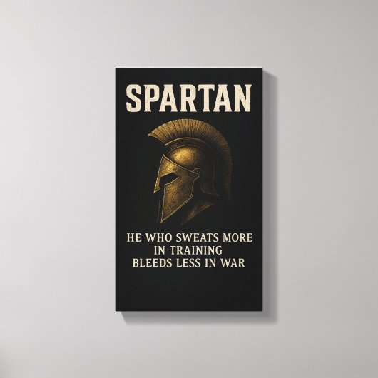 Spartan Motivation Wall Art, Motivational Quote, キャンバスプリント (正面)