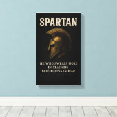 Spartan Motivation Wall Art, Motivational Quote, キャンバスプリント (インサイチュ (ウッドフロア))