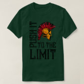 Spartan Push It To The Limit  Motivation Sparta Wo Tシャツ (デザイン正面)