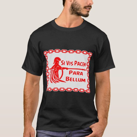 Spartan Si Vis Pacem Para Bellum © FB @ # Tシャツ (正面)