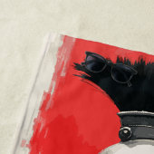 Spartan Warrior Helmet – Bold Red Background ビーチタオル (インサイチュ)