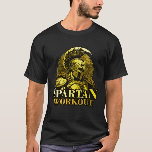 Spartan Workout Greek Gladiator Gym Sparta Mytholo Tシャツ (正面)