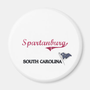 Spartanburgサウスカロライナ都市クラシック マグネット