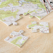 Spartanburgサウスカロライナ(1949年)のヴィンテージの地図 ジグソーパズル (側面)