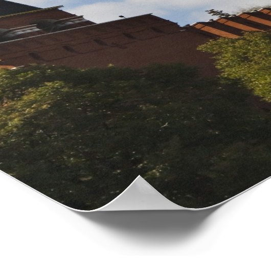 Spasskaya Tower in Red Square，モスクワ，ロシア ポスター (角)