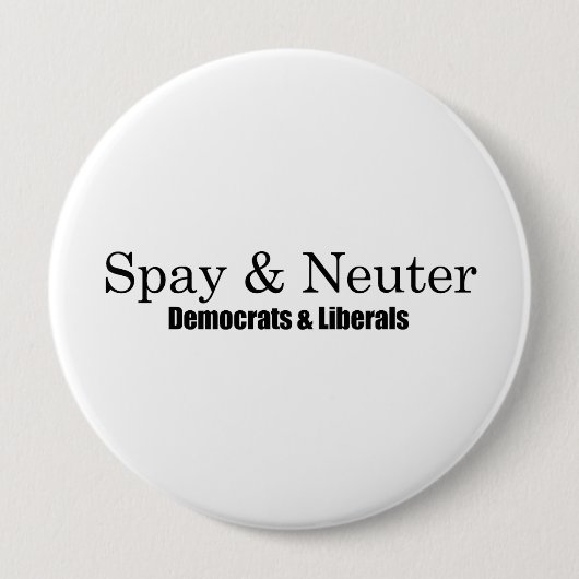SpayとNeuterリベラル 缶バッジ (正面)