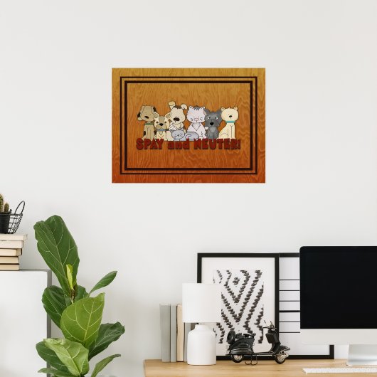 SpayとNeuter Your Pets ポスター (ホームオフィス)