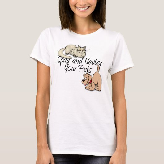 SpayとNeuter Your Pets Tシャツ (正面)