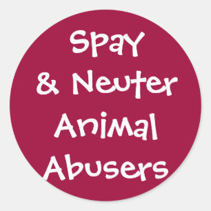 Spay&の中性動物の乱用者 ラウンドシール