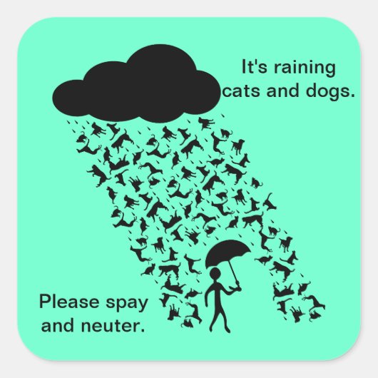 "Spay and Neuter"スタンプ スクエアシール (正面)