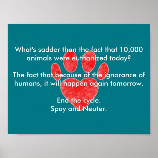 Spay & Neuterポープリント ポスター (正面)