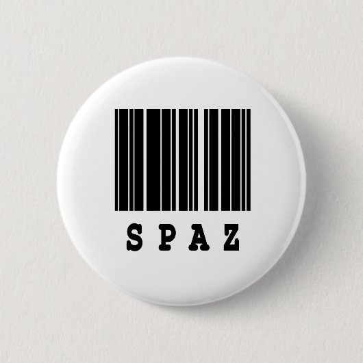 spazバーコードデザイン 缶バッジ (正面)