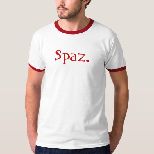 Spaz。 1才ですか。 tシャツ (正面)